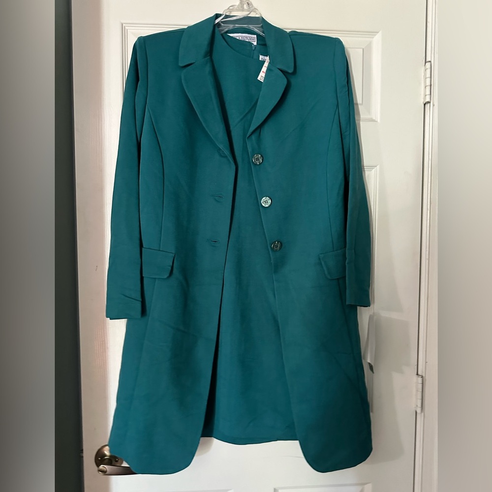 Jessica Howard Teal Dress and Jacket Set